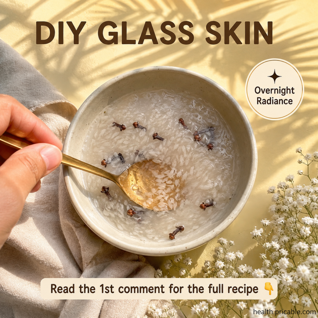 A close-up shot of a small bowl filled with a translucent light-colored gel with a few rice grains and whole cloves visi