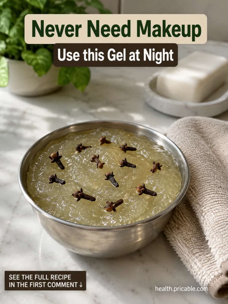 A small bowl of homemade clove beauty gel with whole cloves scattered around it suggesting a natural and DIY approach to