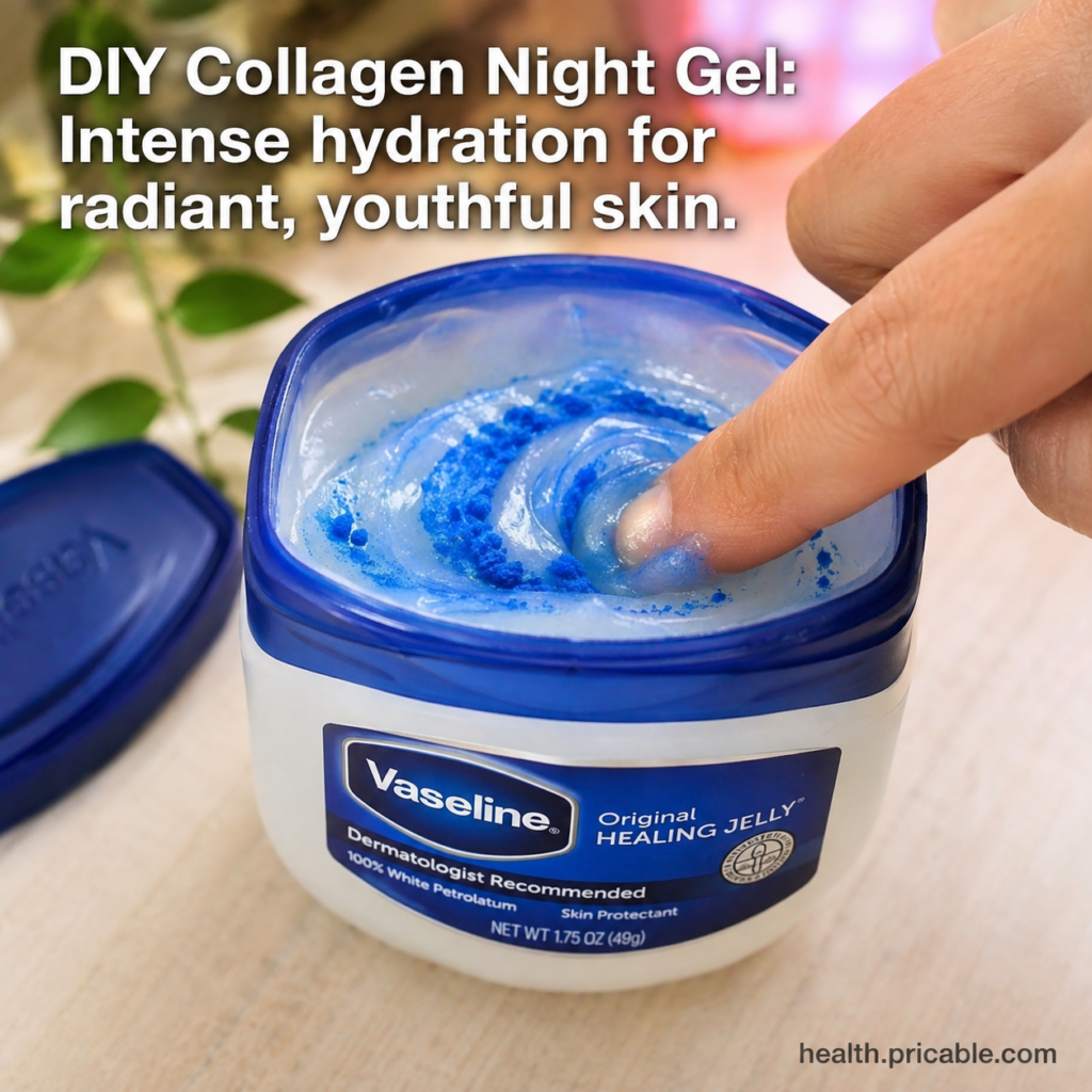 A small glass jar with a vibrant blue gel next to a small bowl of blue powder and a bottle of clear gel on a white backg
