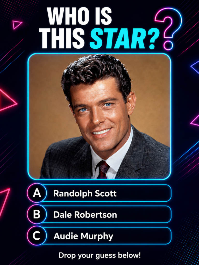 A portrait of Dale Robertson in his prime wearing a Western-style shirt or suit looking confident and rugged The image s