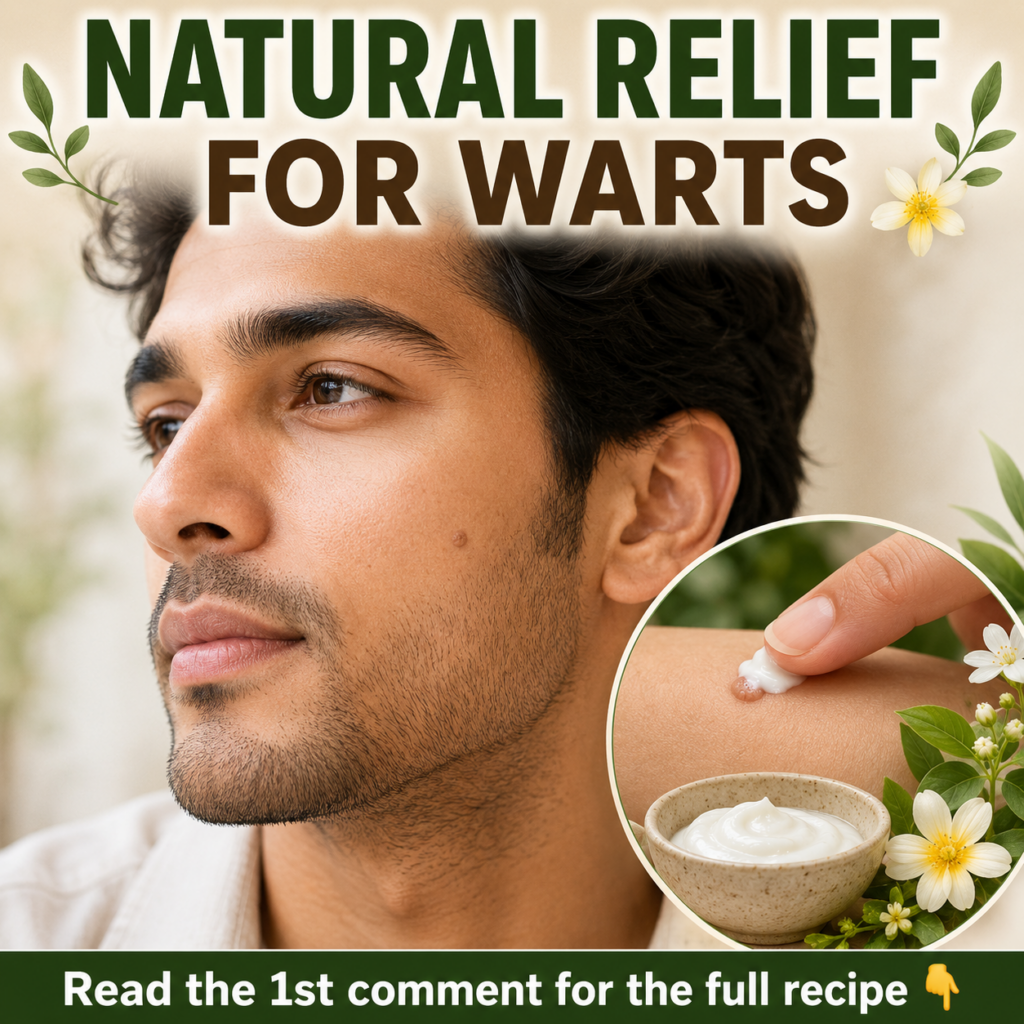 A close-up of a hand gently applying a natural remedy like a cotton ball soaked in apple cider vinegar to a wart on the 