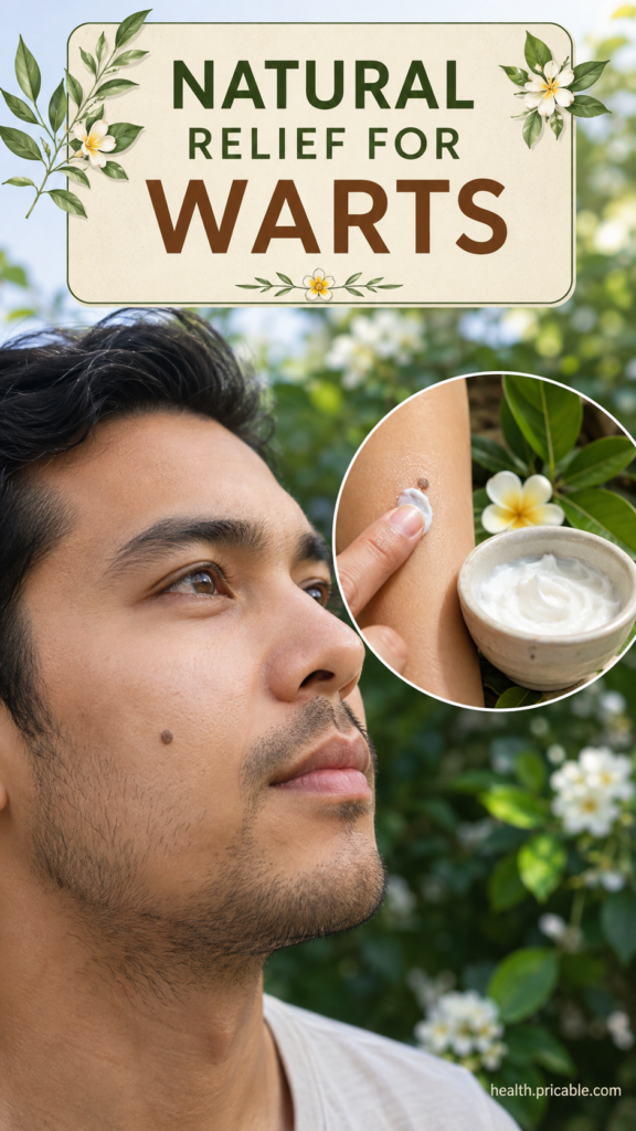 A close-up of a hand gently touching skin implying natural care and clear skin with a soft warm light