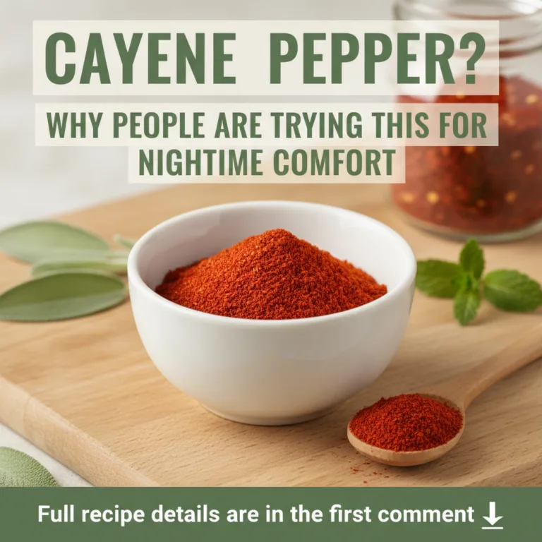 A close-up of vibrant red cayenne pepper powder in a spoon with a blurred background showing relaxed blood vessels and a