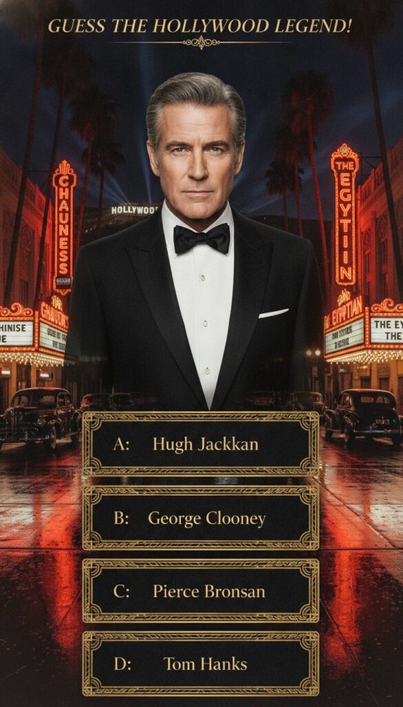 Original quiz image showing an iconic classic Hollywood actor s face