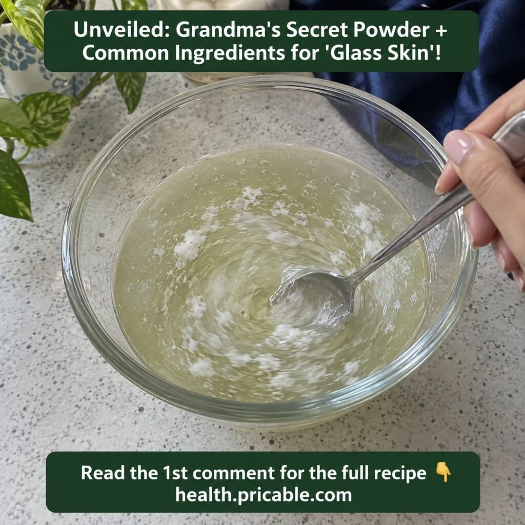 A close-up of a mixing bowl containing a white powder with a spoon or whisk nearby suggesting the start of a DIY beauty 