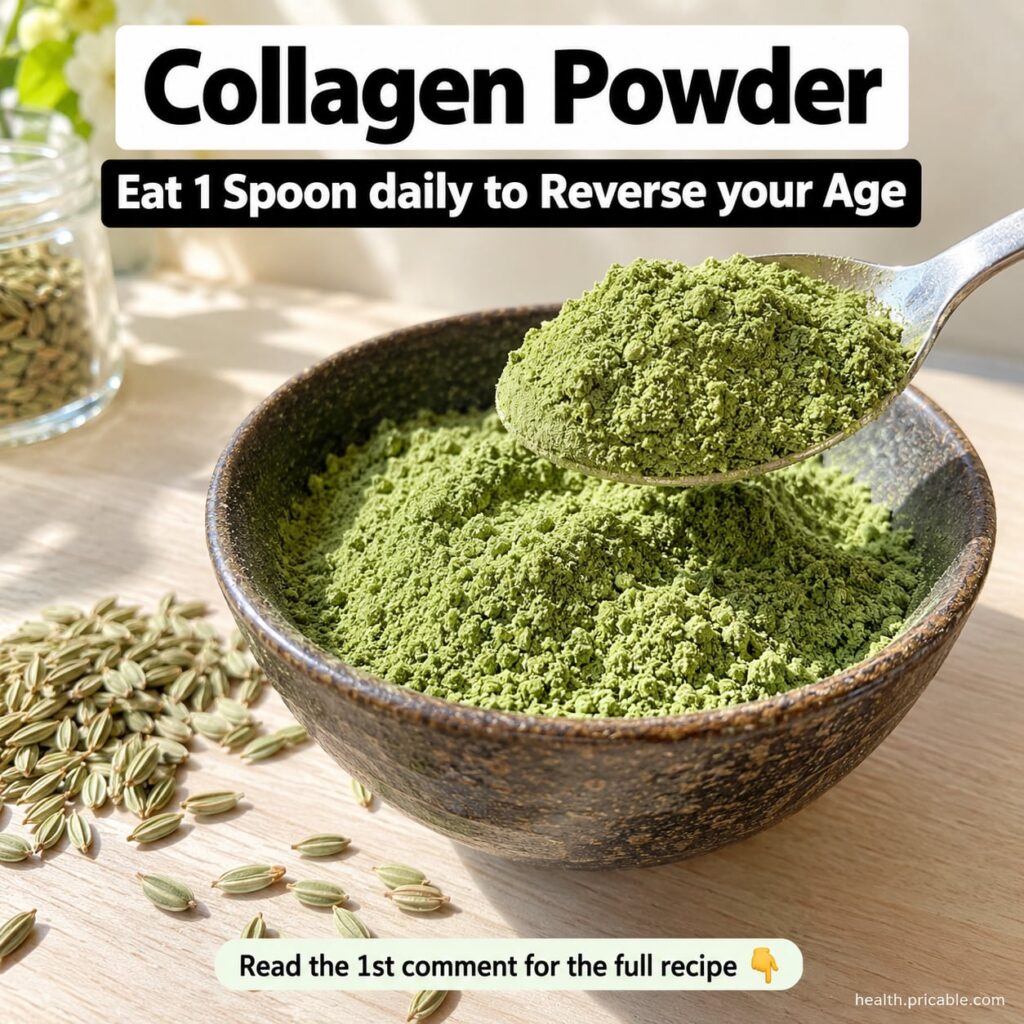 A close-up of a vibrant finely ground herbal powder blend in a rustic wooden bowl with a small wooden spoon resting besi