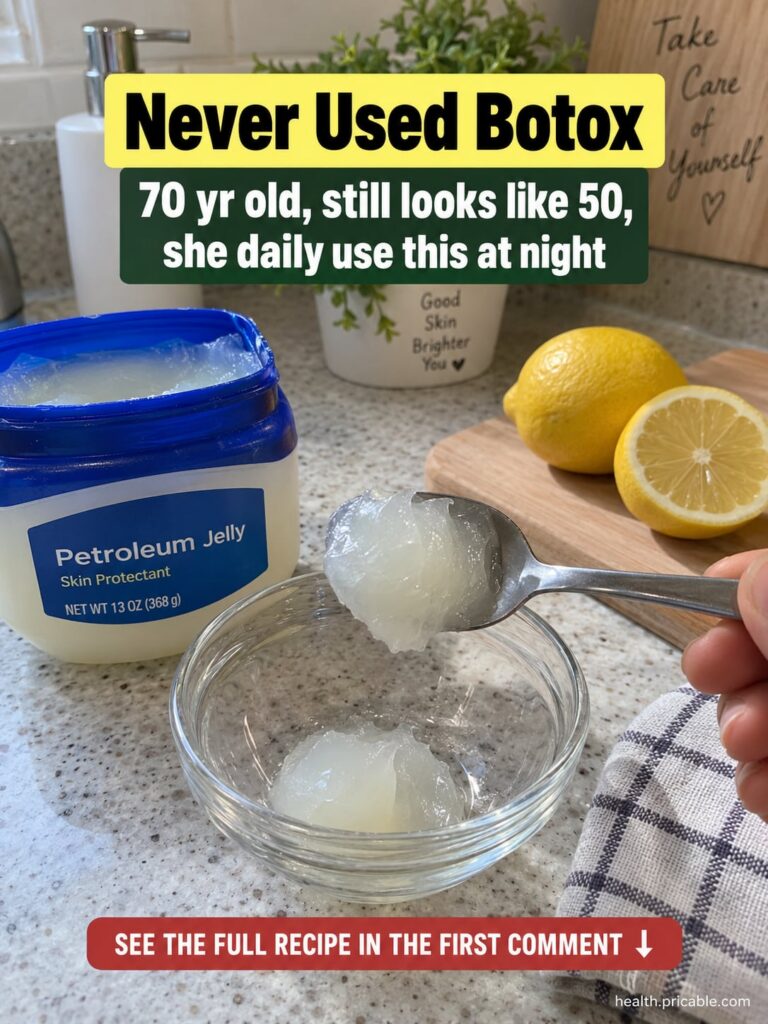 A woman in her 70s with smooth radiant skin looking younger than her age applying a small amount of a homemade balm to h