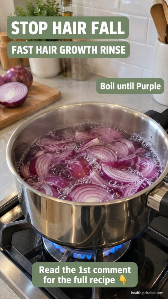 A close-up of fresh red onions and sliced red onions with a small amount of onion juice in a bowl next to them represent