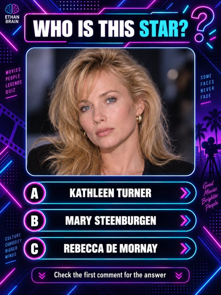 Rebecca De Mornay looking sophisticated possibly from a modern appearance or a classic film role to represent her enduri