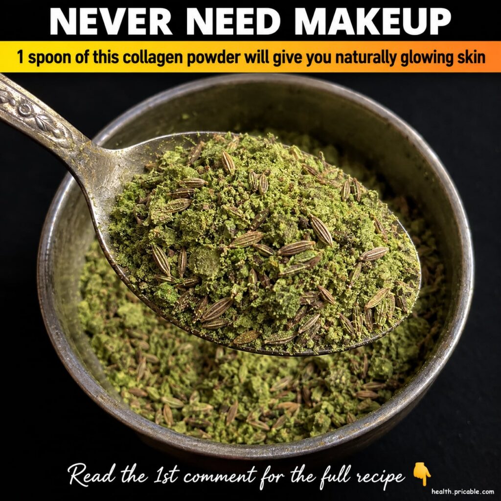 A single spoon filled with vibrant green powder against a soft natural background