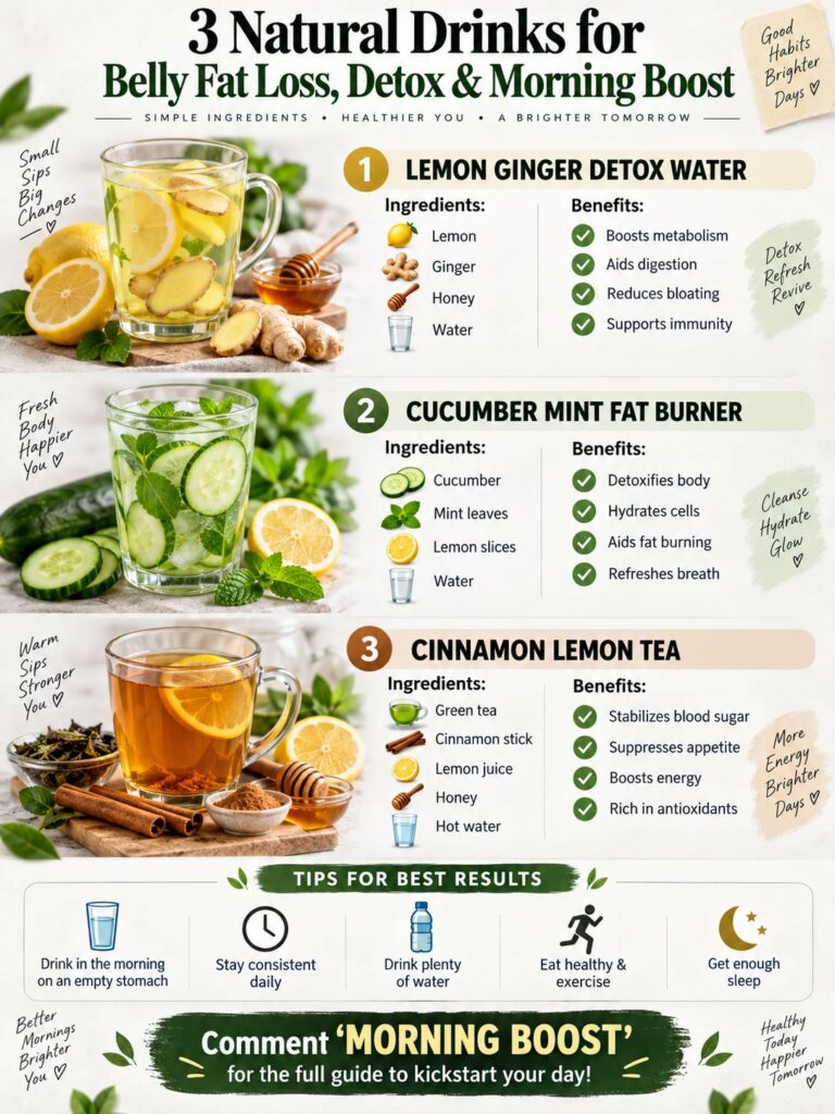 Three different natural detox drinks in glasses possibly lemon-ginger water cucumber-mint water and apple cider vinegar 