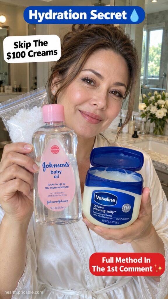 A small glass jar containing a creamy translucent mixture of Vaseline and glycerin with a small spoon next to it on a cl