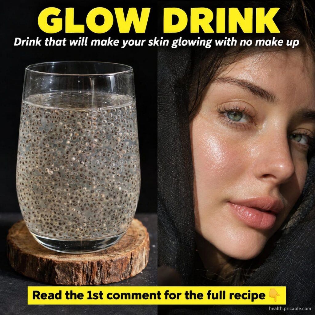 A clear glass filled with a refreshing light yellow or green glow drink garnished with lemon slices cucumber and mint le