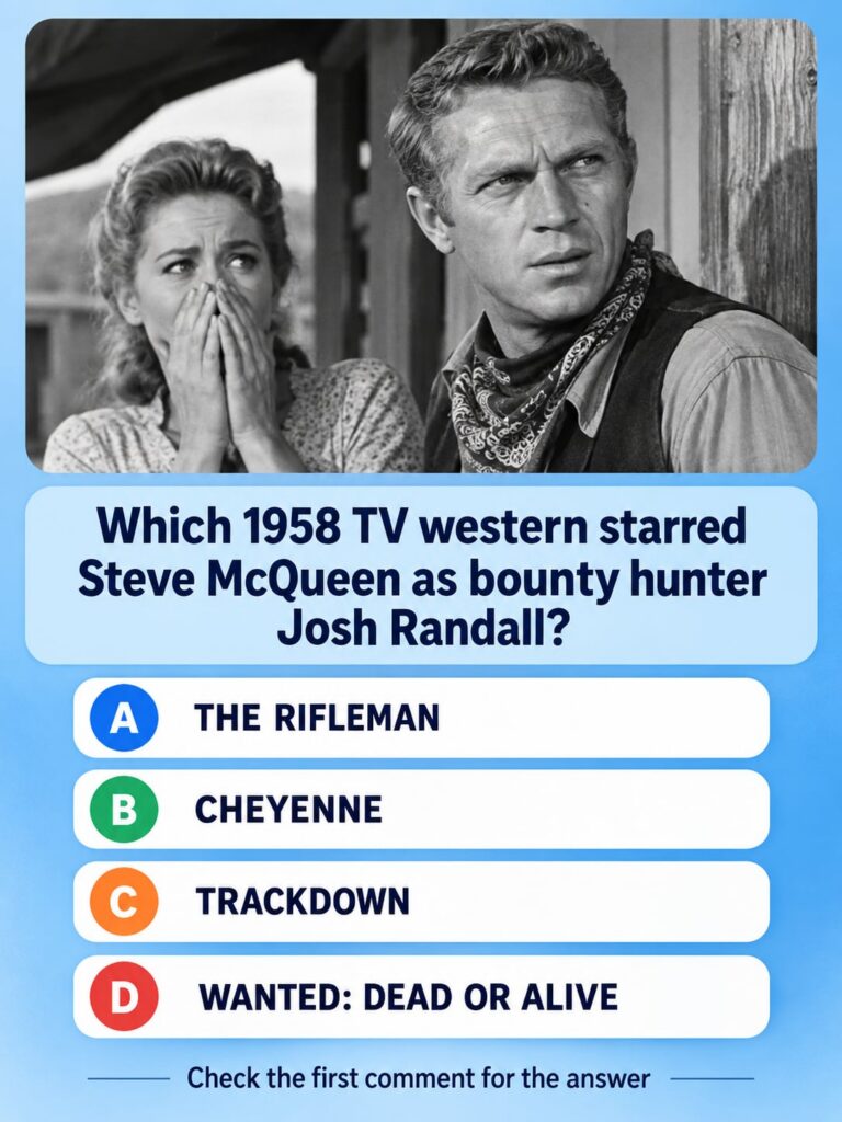 An image depicting Steve McQueen in his role as Josh Randall from Wanted Dead or Alive in a classic Western setting hold