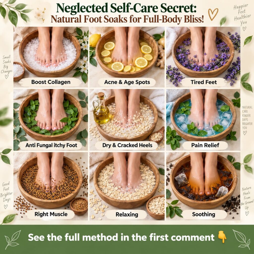 Feet soaking in a wooden basin with water rose petals and essential oils conveying relaxation and natural beauty