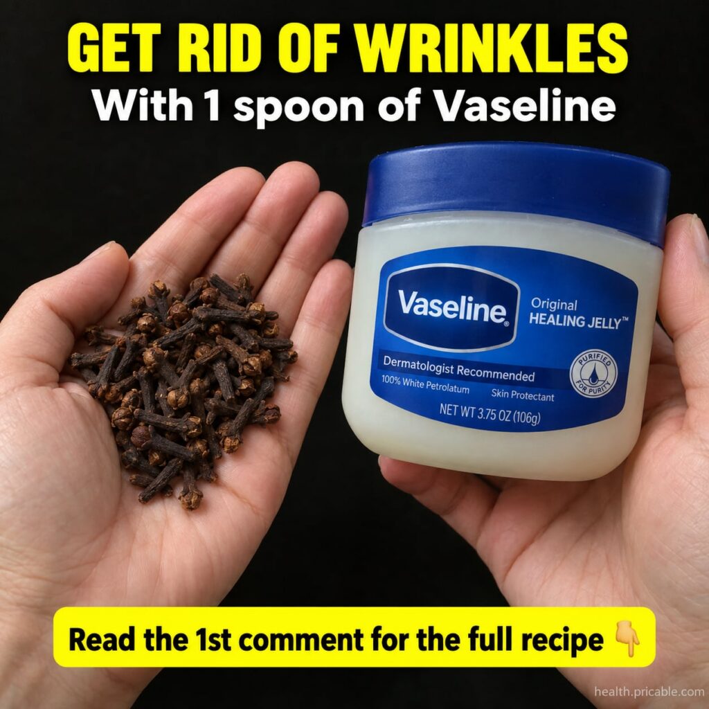 A small jar of petroleum jelly Vaseline next to a small pile of whole cloves suggesting a DIY beauty remedy