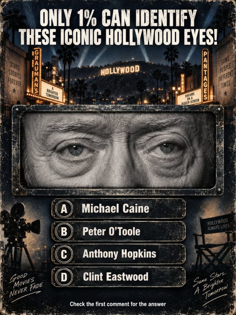A close-up image of the eyes of a famous classic Hollywood actor specifically Michael Caine featuring his distinctive bl