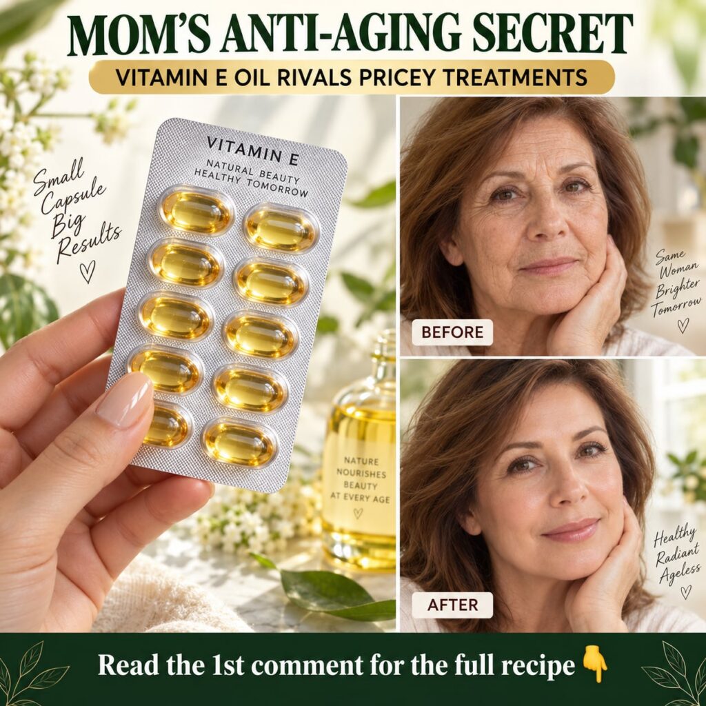A close-up of a woman s hand applying a drop of natural Vitamin E oil to her face highlighting the texture of the oil an
