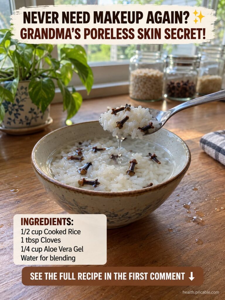 A close-up of a small bowl filled with a light creamy DIY face mask made from rice flour and a hint of clove powder with
