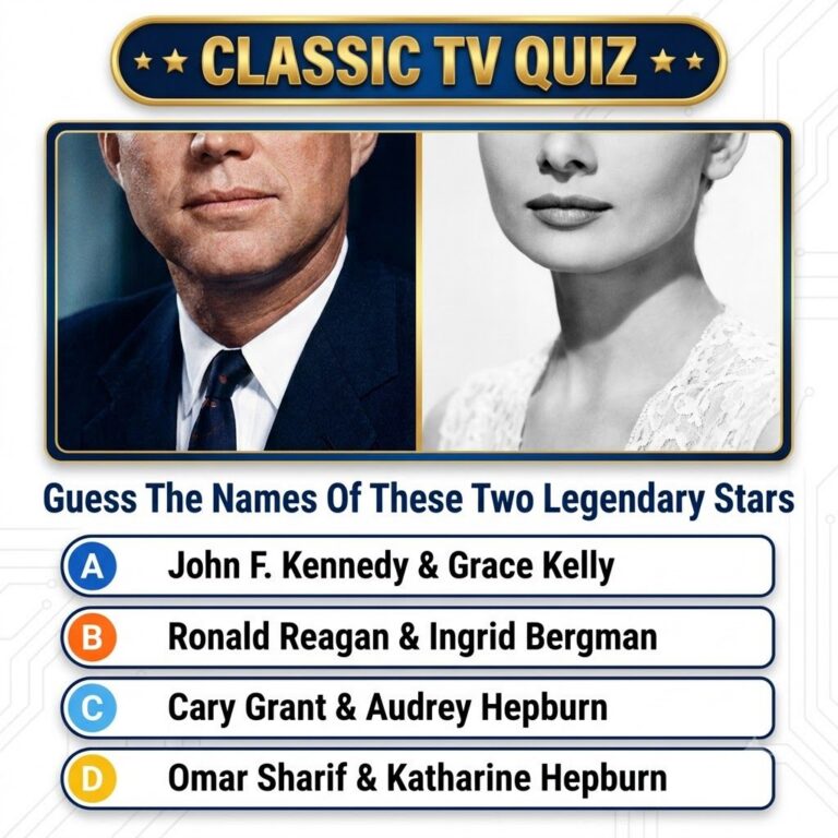 A vintage slightly obscured photo featuring two iconic mid-century Hollywood stars challenging viewers to identify them