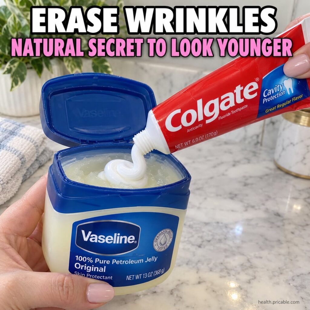 A tube of toothpaste and a jar of Vaseline placed next to each other with a red X or Caution symbol superimposed to indi