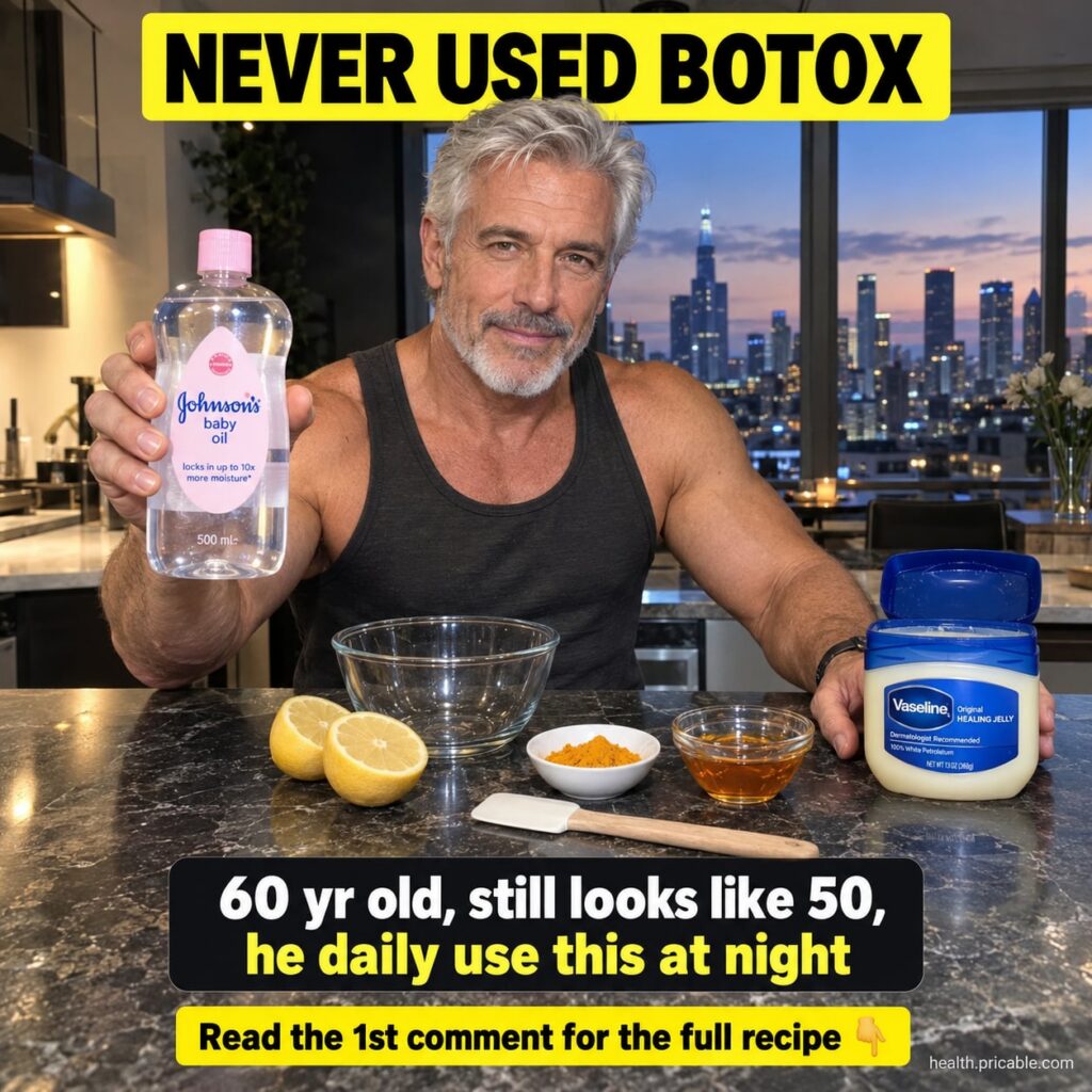 A 60-year-old man with smooth youthful-looking skin smiling gently