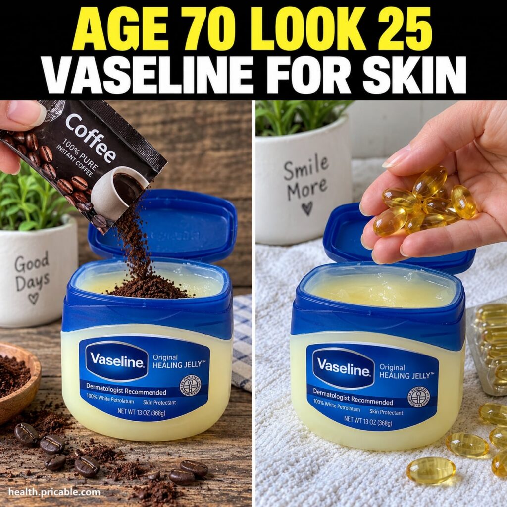 A small glass jar containing a creamy rich Vaseline and almond oil blend with a few almonds scattered nearby The texture
