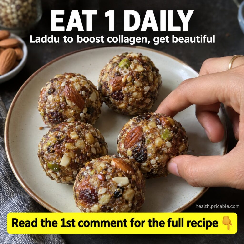 A beautiful Laddu sweet on a small plate with a subtle glow effect around it