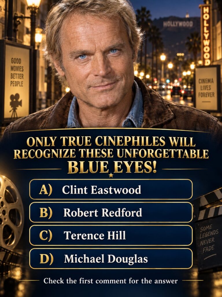 A close-up of Paul Newman s blue eyes with a piercing gaze as if from the quiz image