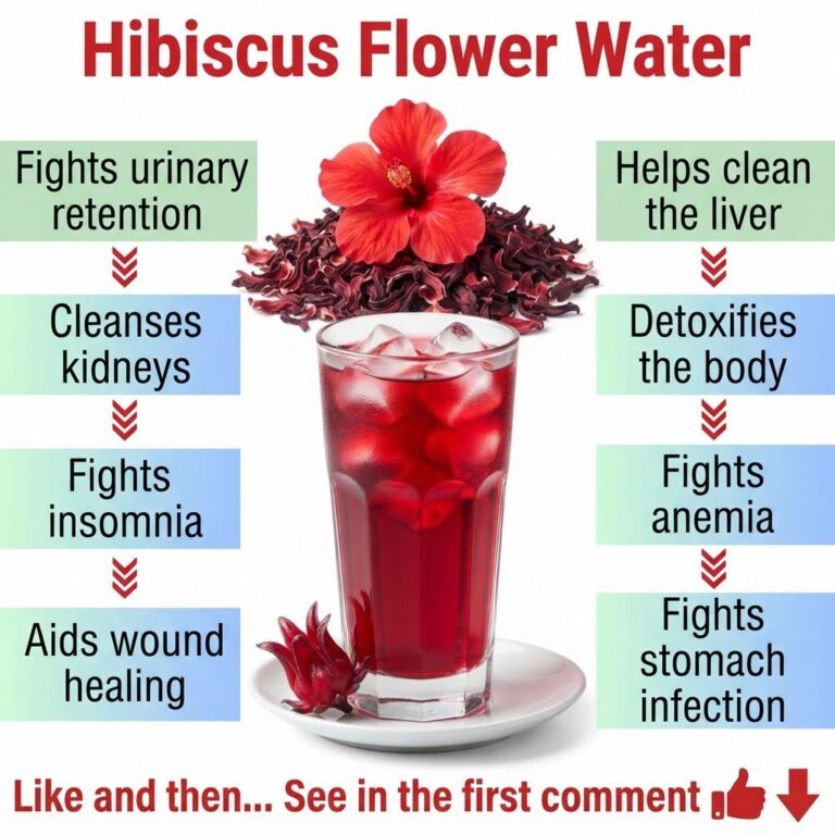 A vibrant glass of red hibiscus flower water garnished with lime slices next to dried hibiscus calyces