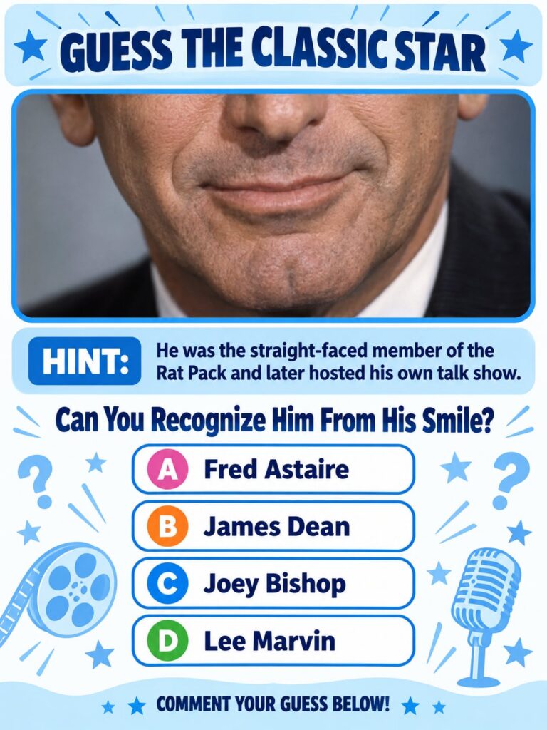A close-up image of a man s smiling mouth and chin cropped to hide his eyes and most of his face as if it s a quiz clue