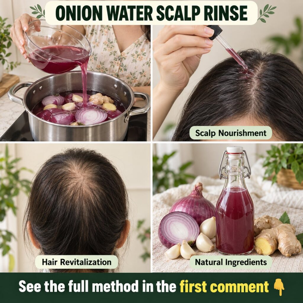 A close-up of fresh red onions with water being poured over them possibly a bowl of chopped onions representing the main
