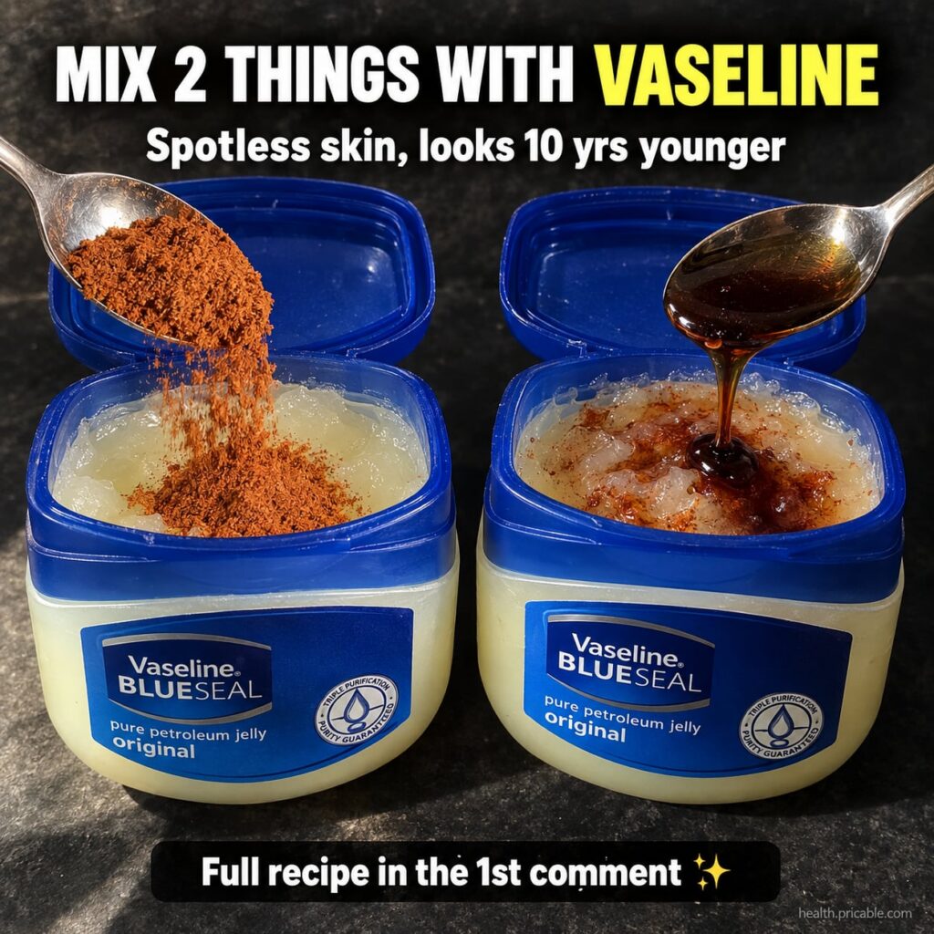 A jar of Vaseline surrounded by fresh aloe vera leaves and almonds suggesting natural ingredients for a DIY beauty remed