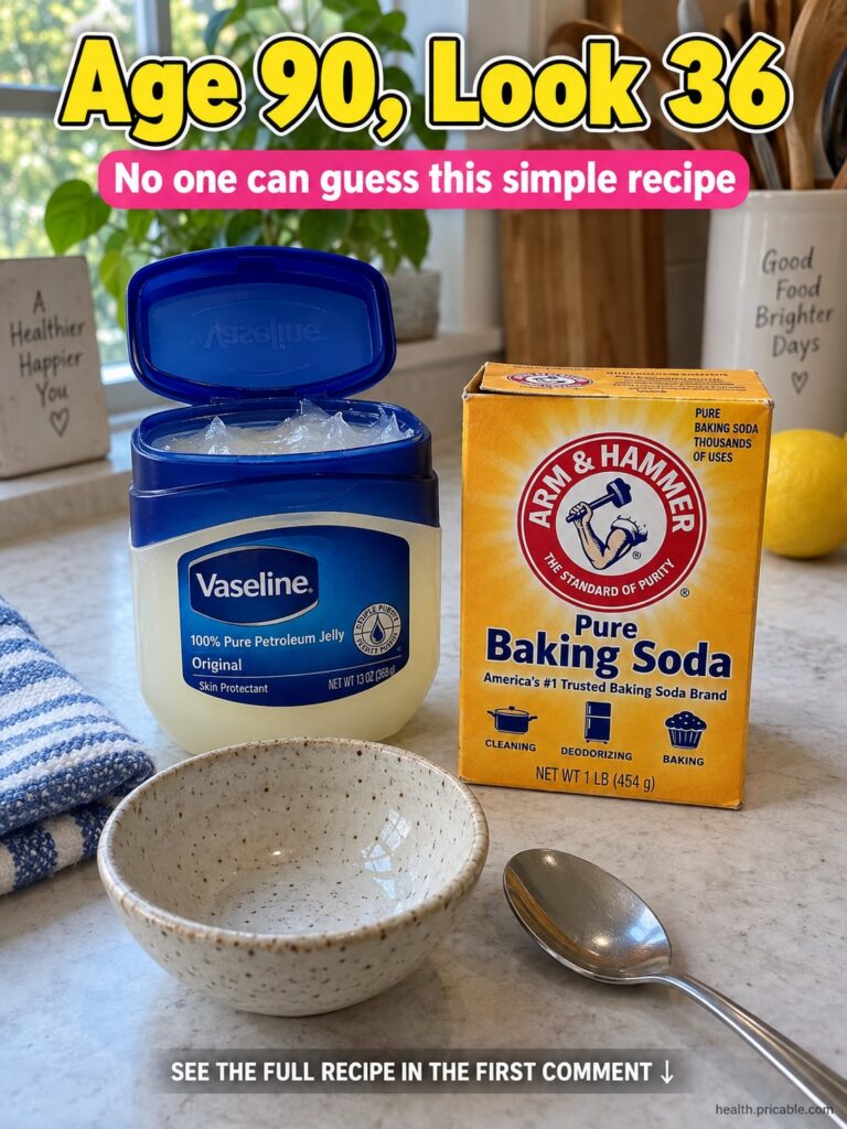 A jar of Vaseline a box of baking soda and a small bowl containing a mixed paste of the two ingredients The background i