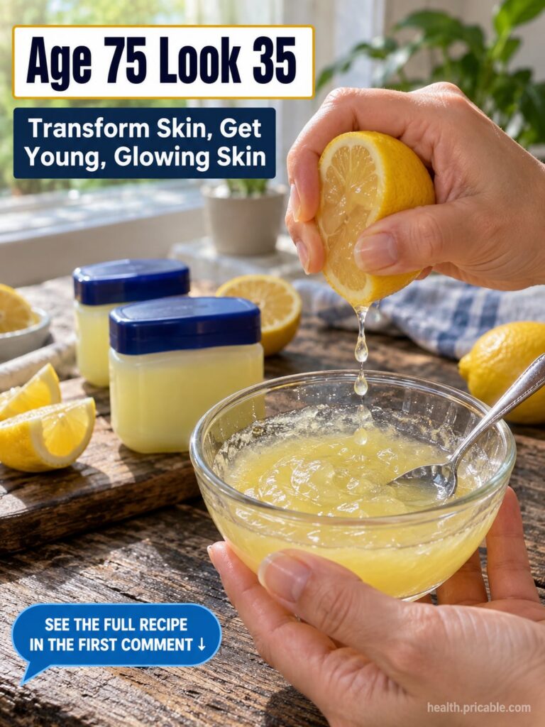 A close-up shot of a halved lemon and a small jar of Vaseline on a clean light surface with a red X superimposed over th