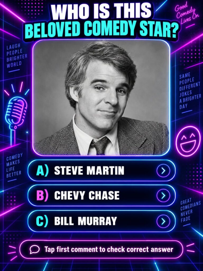 A black and white portrait of a smiling Steve Martin from his earlier comedic career possibly from the 1970s or 80s look