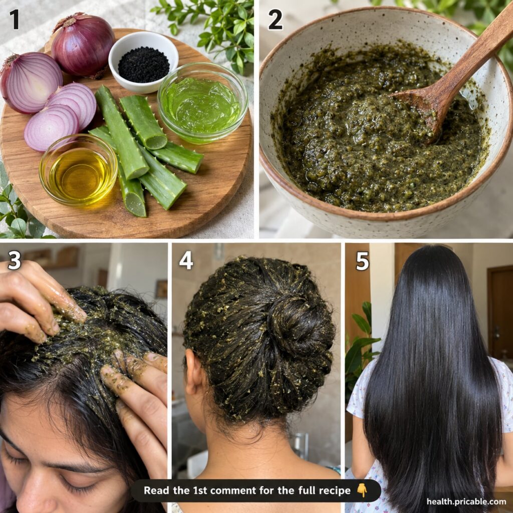 A close-up of red onions and black cumin seeds possibly with a mortar and pestle or blender suggesting preparation for a
