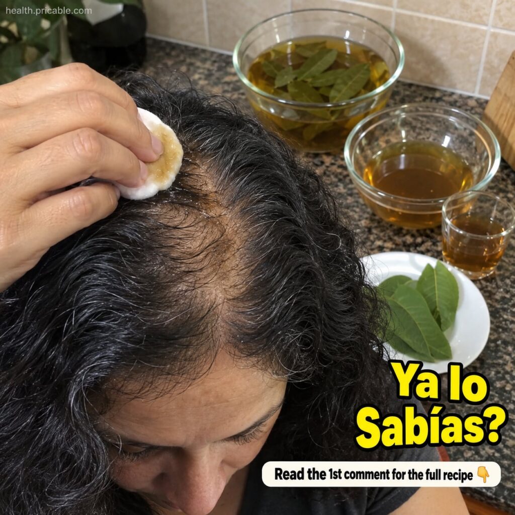 Fresh guava leaves and a small bowl of guava leaf hair rinse with a sprig of leaves on the side ready for use