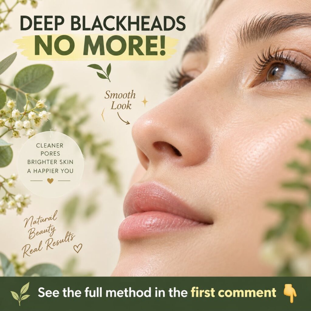 A person gently cleansing their nose area with a natural homemade face mask or cleanser with a focus on their pores