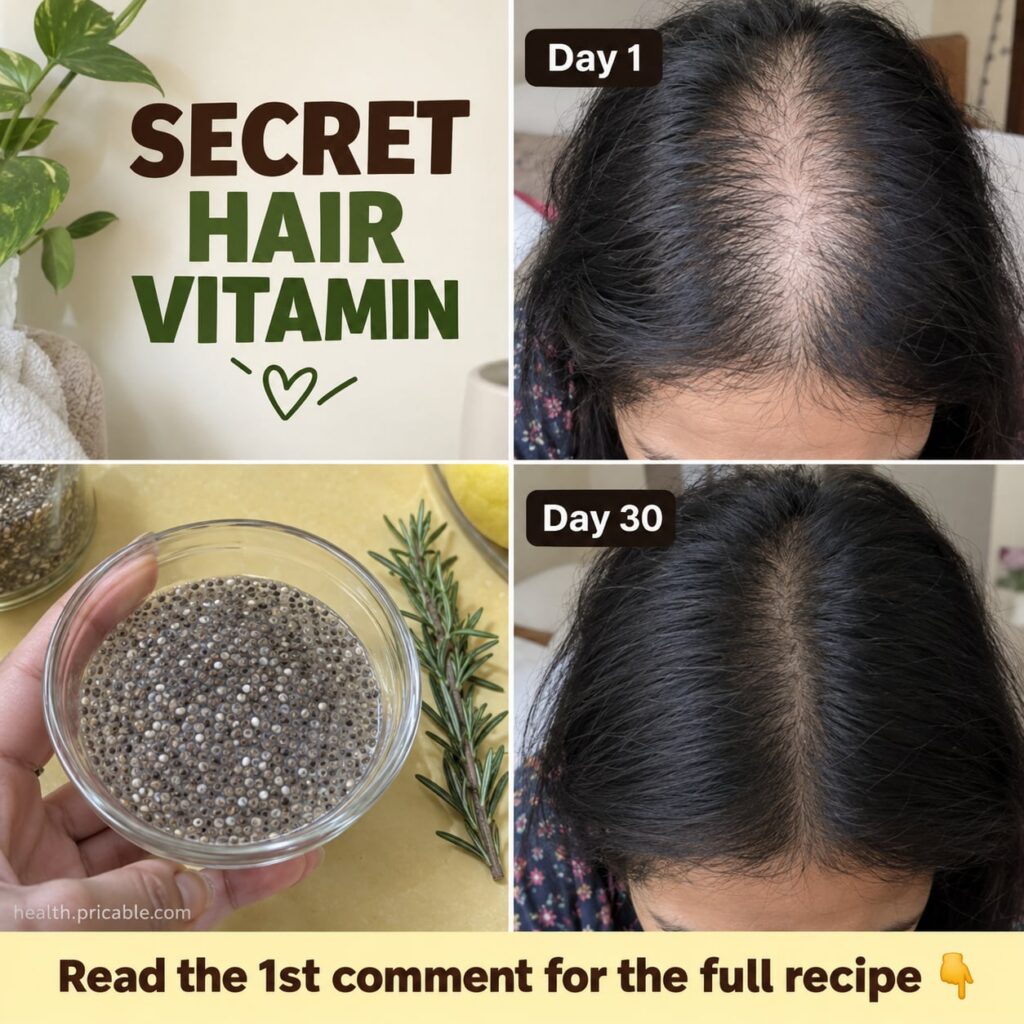 A split image showing a before side with thin hair and an after side with visibly thicker healthier hair representing a