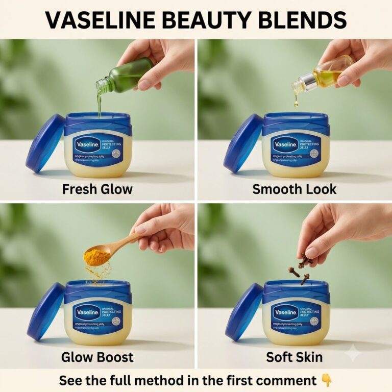 A person s hands gently mixing Vaseline with a pinch of turmeric powder and a few whole cloves in a small elegant glass 