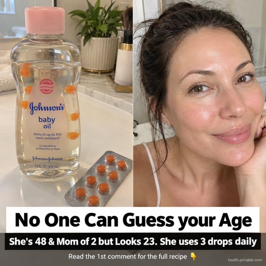 A woman in her 40s with visibly glowing smooth skin looking fresh and confident She is gently touching her cheek smiling