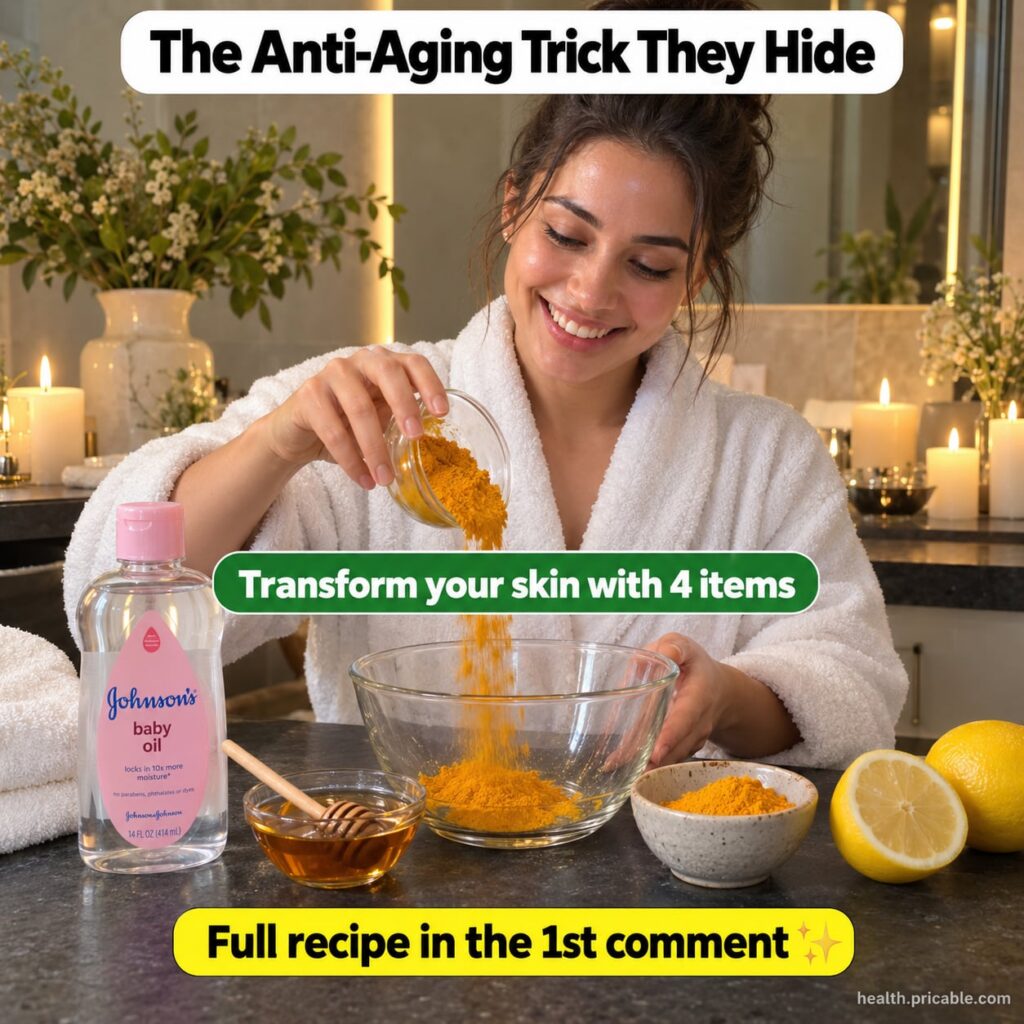 A close-up shot of the four ingredients a small bowl of honey a small bowl of Greek yogurt a tiny bowl of turmeric powde