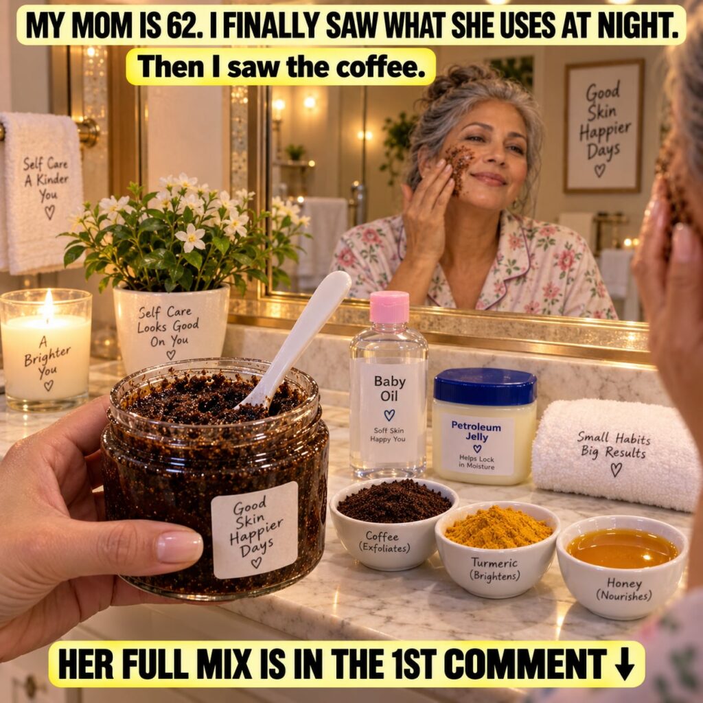 A vibrant high-definition product shot of a coffee and turmeric scrub in a beautiful jar with individual coffee beans an