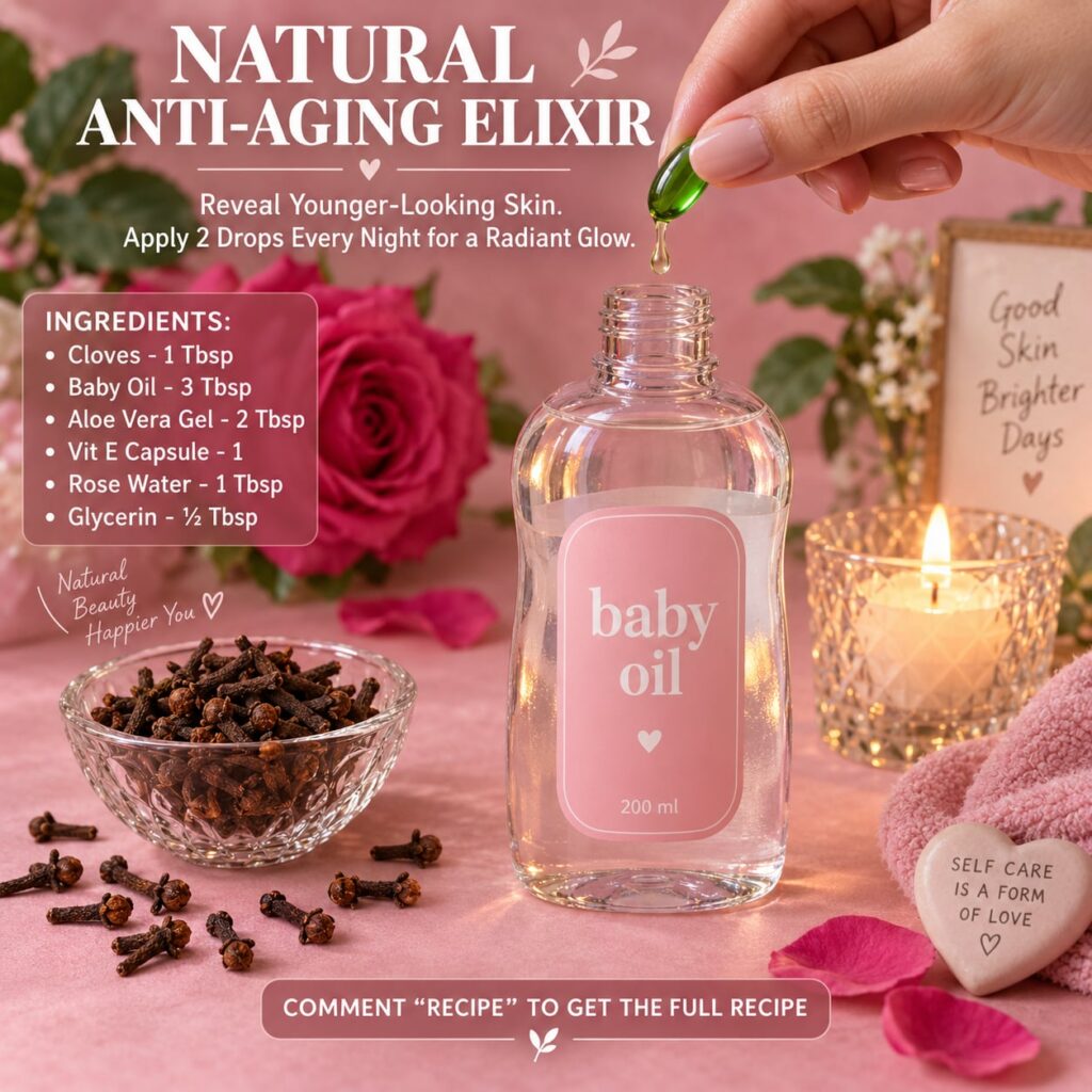 A sleek elegant bottle of Botox Oil serum clear and glowing with subtle branding visible The oil inside appears rich and