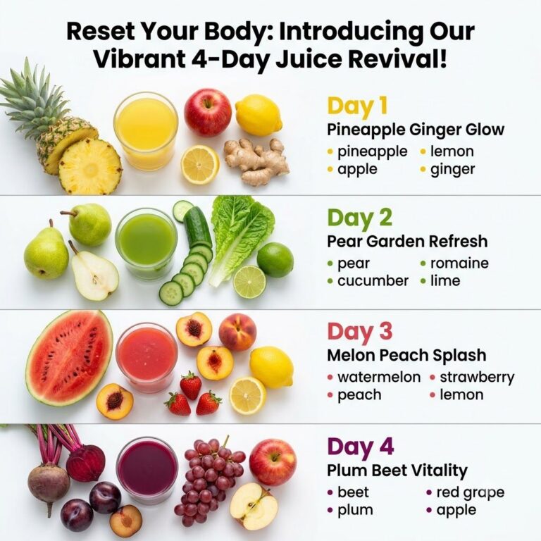 A vibrant array of fresh fruits and vegetables like spinach apples ginger oranges and berries artfully arranged around c