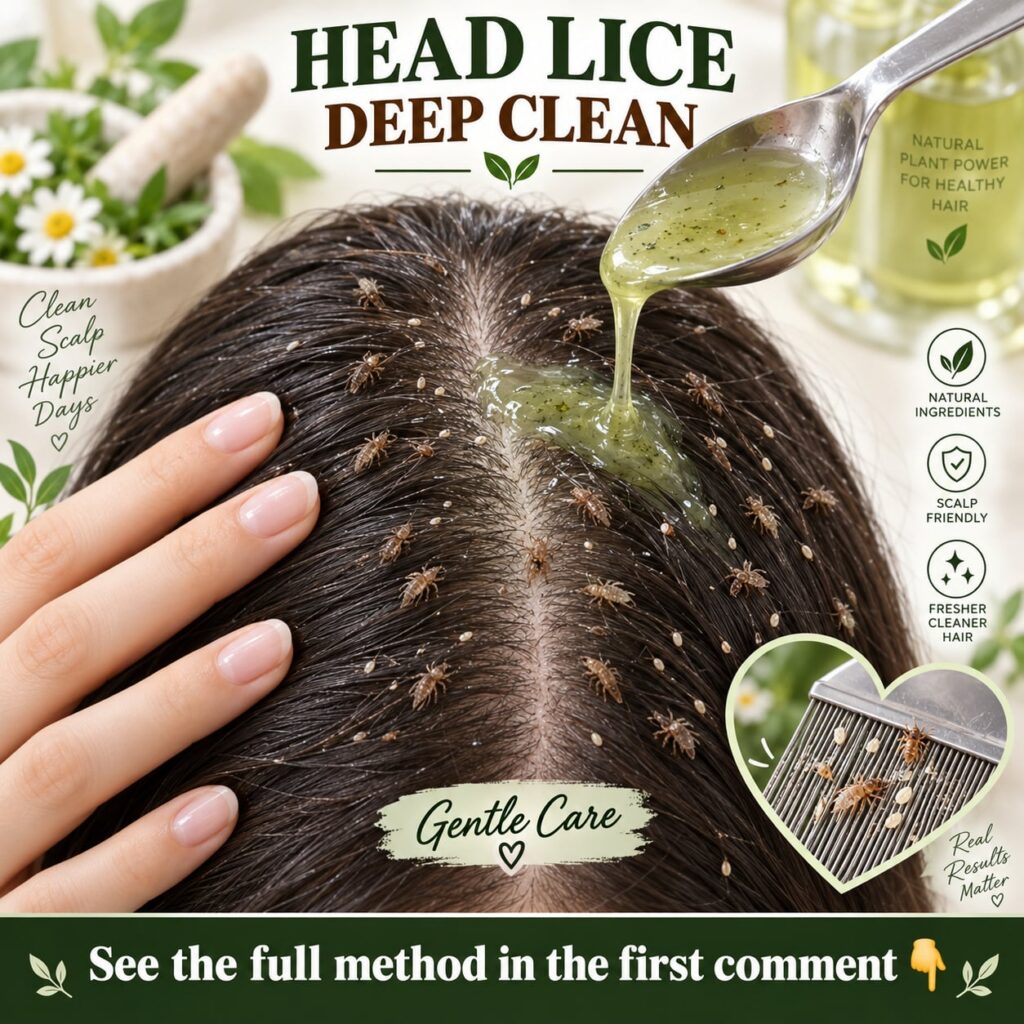 A person s hair being meticulously combed with a fine-toothed lice comb showing the removal of lice and nits set against