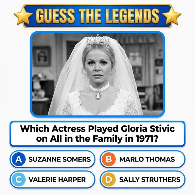 A smiling Sally Struthers portraying Gloria Stivic from All in the Family possibly in a 1970s living room setting or aga