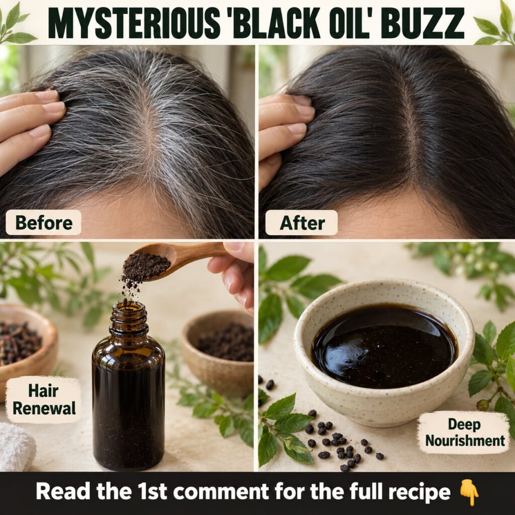 A woman with shiny dark hair gently touching it looking happy and confident The background is soft and natural suggestin