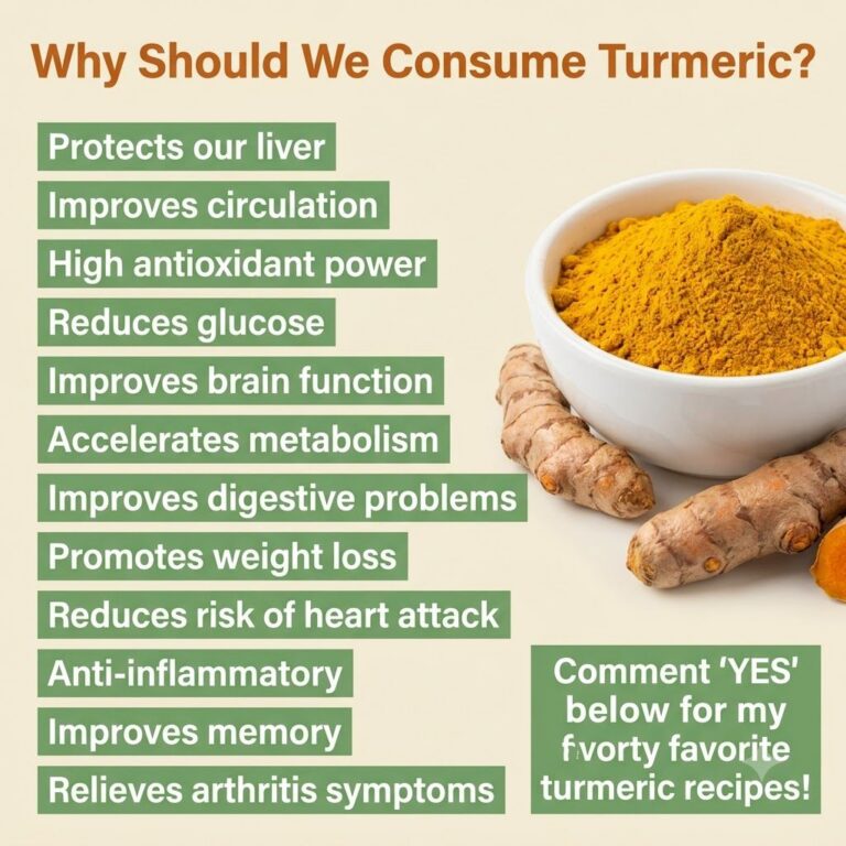 A vibrant close-up shot of fresh turmeric root and dried turmeric powder in a small bowl surrounded by a few whole turme